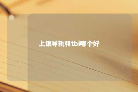 上银导轨和tbi哪个好 